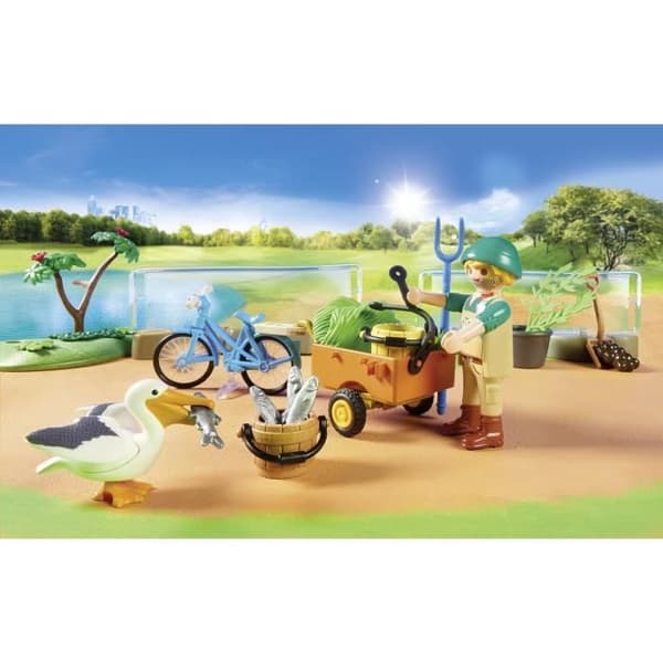 PLAYMOBIL 71600 Djurpark med besökare, My Life, 66 stycken, Från 4 år