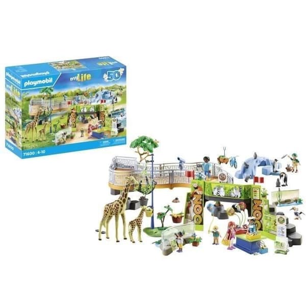 PLAYMOBIL 71600 Djurpark med besökare, My Life, 66 stycken, Från 4 år