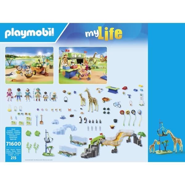 PLAYMOBIL 71600 Djurpark med besökare, My Life, 66 stycken, Från 4 år