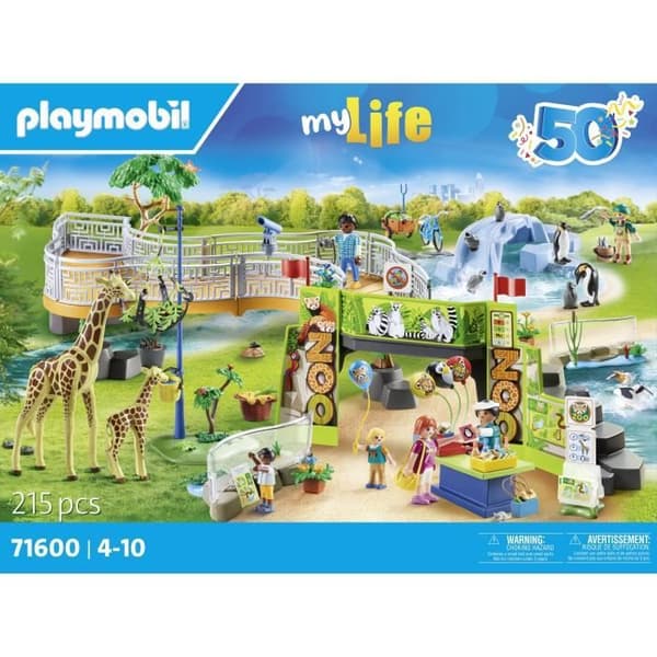PLAYMOBIL 71600 Djurpark med besökare, My Life, 66 stycken, Från 4 år