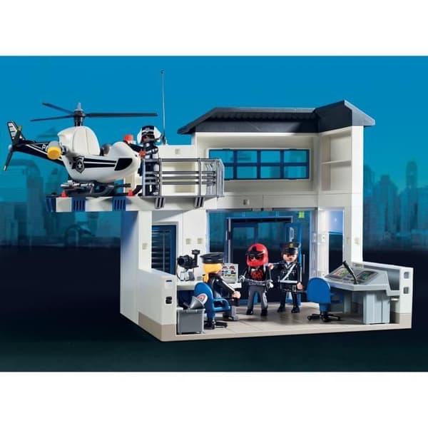 PLAYMOBIL 71602 Polisstation och fordon, poliser, actionhjältar, 159 stycken, från 4 år och uppåt