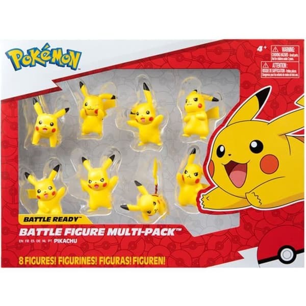 Pokémonfigurer - Paket med 8 Pikachu - Bandai