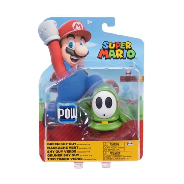 Super Mario Figur 10cm W40 Shy guy with POW block
