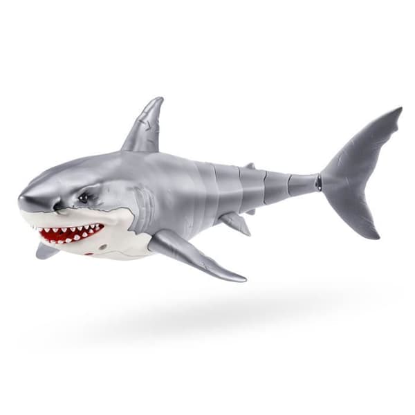 Interactive Toy - ZURU - Shark Attack Robo Alive - Great White Shark med realistiska rörelser och glödande ögon