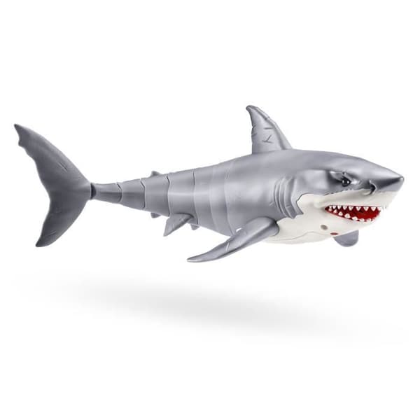 Interactive Toy - ZURU - Shark Attack Robo Alive - Great White Shark med realistiska rörelser och glödande ögon