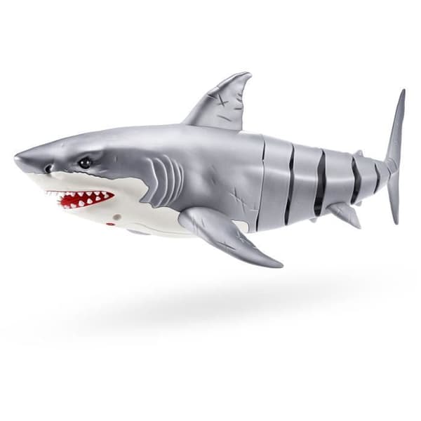 Interactive Toy - ZURU - Shark Attack Robo Alive - Great White Shark med realistiska rörelser och glödande ögon