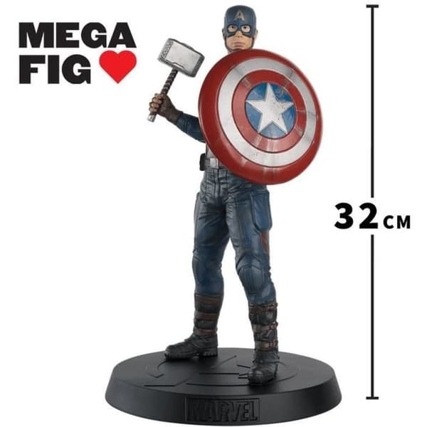 Figurin - EAGLEMOSS - Captain America Mega - 32 cm