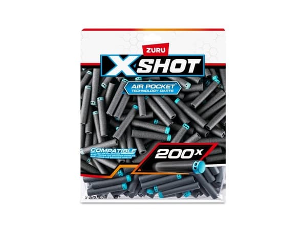 S001-X-SHOT- Excel 200PK Refill Darts Foilbag,Bu