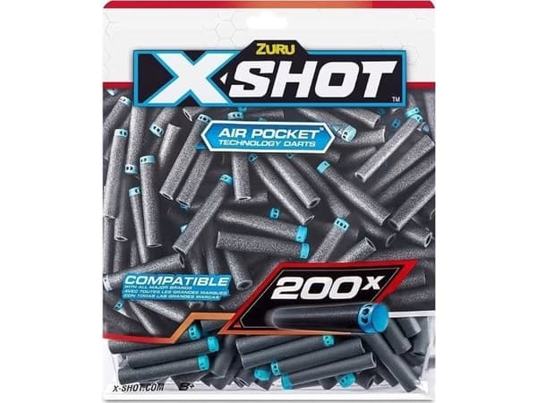 S001-X-SHOT- Excel 200PK Refill Darts Foilbag,Bu