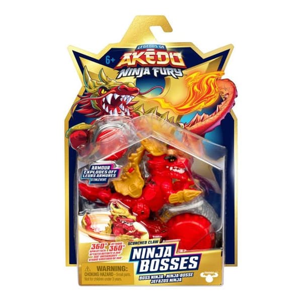 Akedo Mega Ninja Bosses Ninja Fury Figur Slumpmässig modell