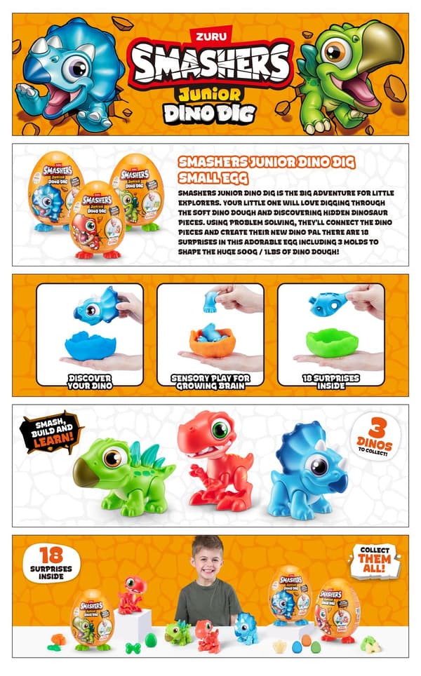 Zuru Smashers Junior Dino Dig Egg Small