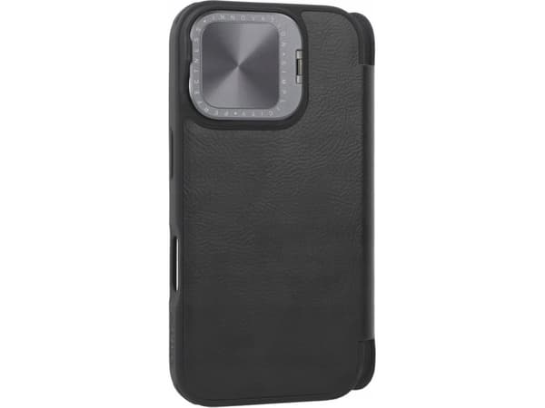 Nillkin Etui Nillkin Qin Prop Leather Case z osłoną na aparat i podstawką na iPhone 16 - czarne