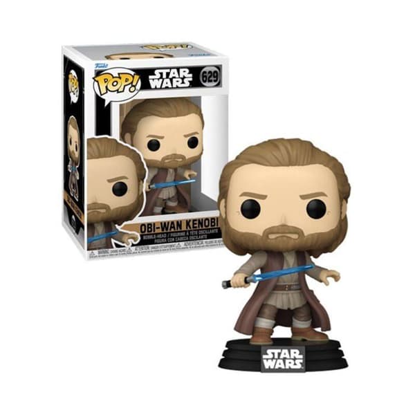 Samlarfigur - FUNKO - Obi-Wan Kenobi (stridsställning) - Star Wars - Grå - Flerfärgad