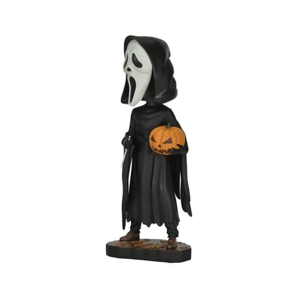 Figurin - NECA - Scream - Head Knocker Ghost Face med pumpa 20 cm - Unisex - Vuxen - Inomhus - Vit