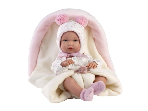 Llorens 63594 Vinyl baby doll 35 cm Bimba with sleeping bag