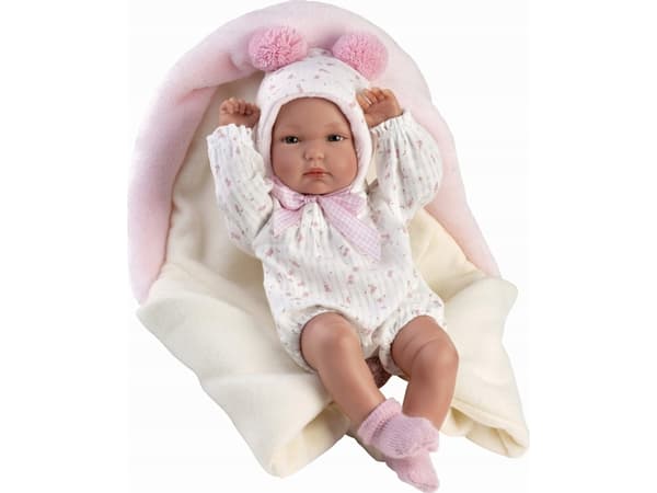 Llorens 63594 Vinyl baby doll 35 cm Bimba with sleeping bag