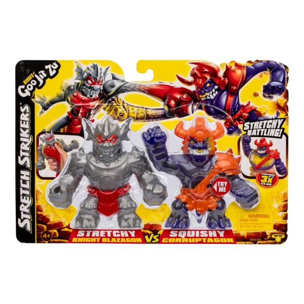 Goo Jit Zu Stretch Strikers 2-p Knight Blazagon Vs Corruptagon
