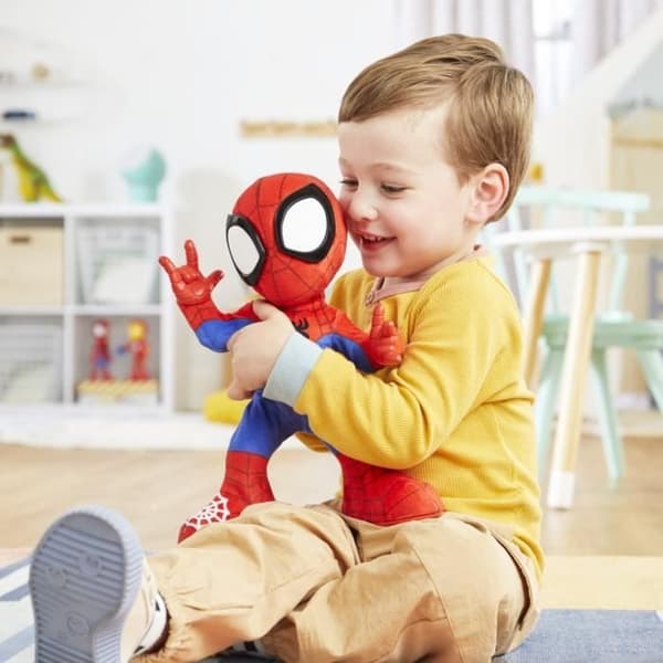 Spidey dansar och kryper, interaktiv plysch med musik och ljud, superhjälteleksaker från 3 år, Spidey and his Extraor Friends