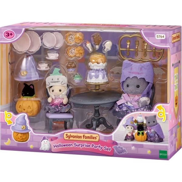 Halloween Box - SYLVANIAN FAMILIES - 3 förklädda figurer - Halloween möbler och snacks