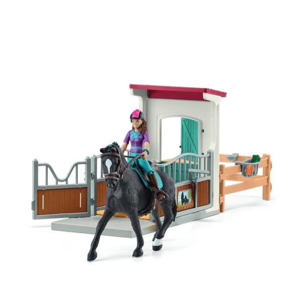 Horse Box Lisa and Storm, hästfigur och tillbehör, SCHLEICH 42709 Horse Club, 5 år