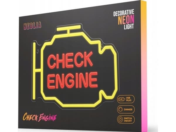 TelForceone Neon PLEXI LED CHECK ENGINE gul rød NNE21 Neolia