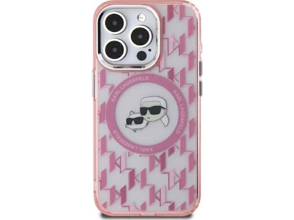 Karl Lagerfeld Karl Lagerfeld KLHMP16XHMCKMHP iPhone 16 Pro Max 6,9" rosa/rosa IML Monogram Karl&Choupette Head MagSafe