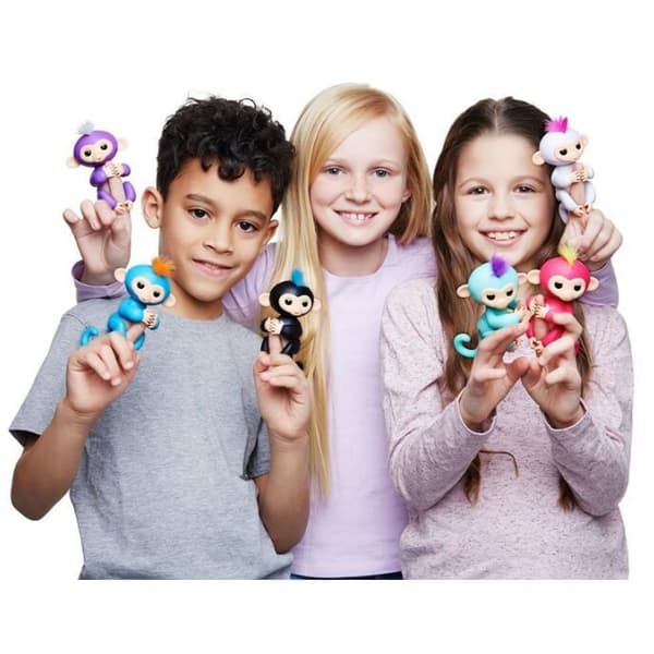 Cenocco Fingerleksak Happy Monkey Rosa