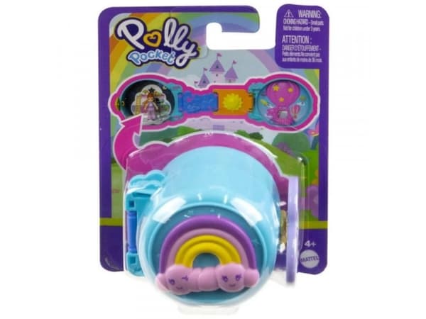 Mattel Polly Pocket Compact Mini Action Figur, blå