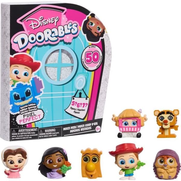 Samlarfigurer - DISNEY Doorables - Multi Peek PIXEL PERFECT - 5 till 7 figurer, 4 cm, 50 att samla in, 8 pixlar