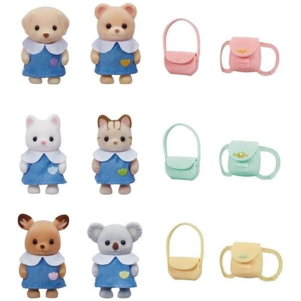 Barnkammare vänner - SYLVANIAN FAMILIES - 5672 - Box med 6 babyfigurer med tillbehör