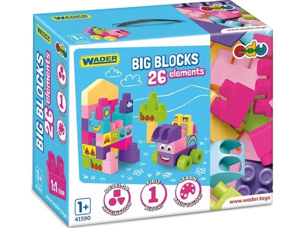 Big Blocks 26 bitar rosa