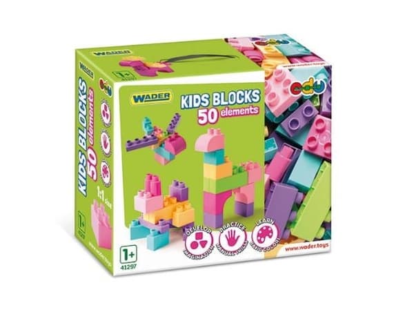 Kids Blocks 50 bitar rosa