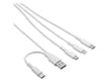 Miniatyrbild 5 av 5: Akyga AK-USB-52, 1,2 m, USB A/USB C, USB C/Micro-USB B/Lightning, Vit