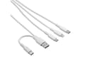 Miniatyrbild 2 av 5: Akyga AK-USB-52, 1,2 m, USB A/USB C, USB C/Micro-USB B/Lightning, Vit