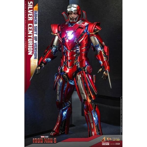 MARVEL - IRON MAN 3 SILVER CENTURION - MÄSTERVERK FILM FIGURIN 56CM