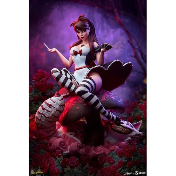 FAIRYTALE FANTASIES - ALICE OF GAME HEARTS - STATYTT '34X27X20CM' SI