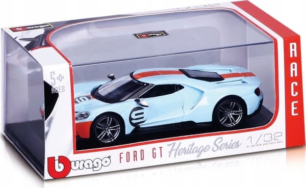 Bburago BBURAGO 1:32 automalli Race 2019 Ford GT, lajitelma, 18-41164