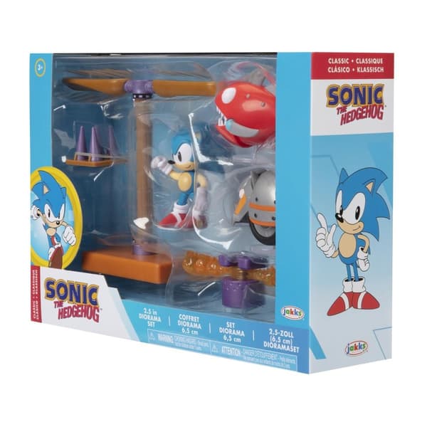 JAKKS Pacific Sonic the Hedgehog 2,5 tommers diorama-sett Classic