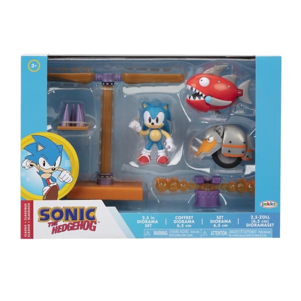 JAKKS Pacific Sonic the Hedgehog 2,5 tommers diorama-sett Classic