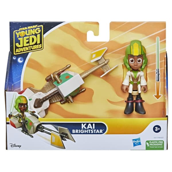 Star Wars Young Jedi Kai Brightstar-figur og Speeder Bike