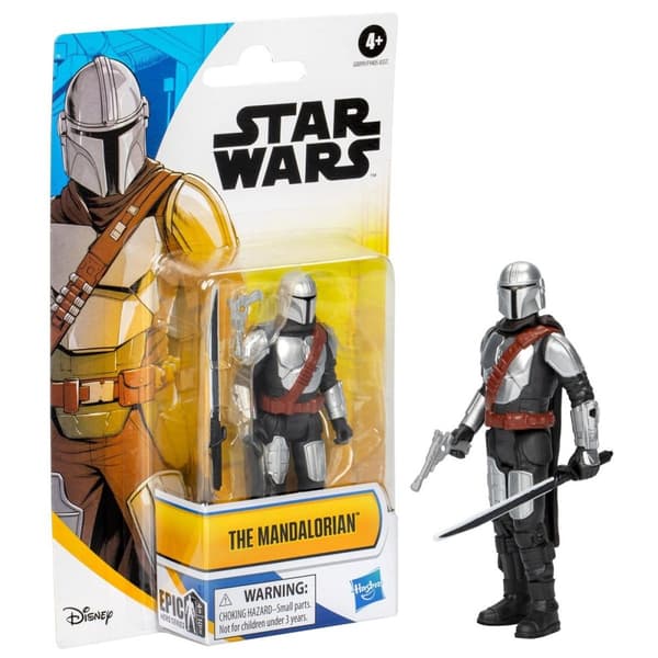 Star Wars Epic Hero Series 4 tommers figur Mandalorian