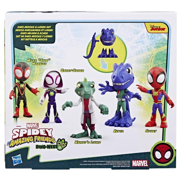 Spidey och hans fantastiska vänner Dino Webs Set med hjältar och ödlor