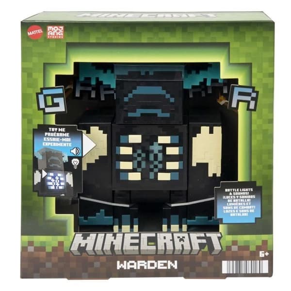 Minecraft Super Boss Warden Figure - MATTEL - Guardian - Lights and Sounds of Combat - Ålder 6 och uppåt