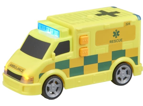 Teamsterz Small Ambulance with L&S yellow toy
