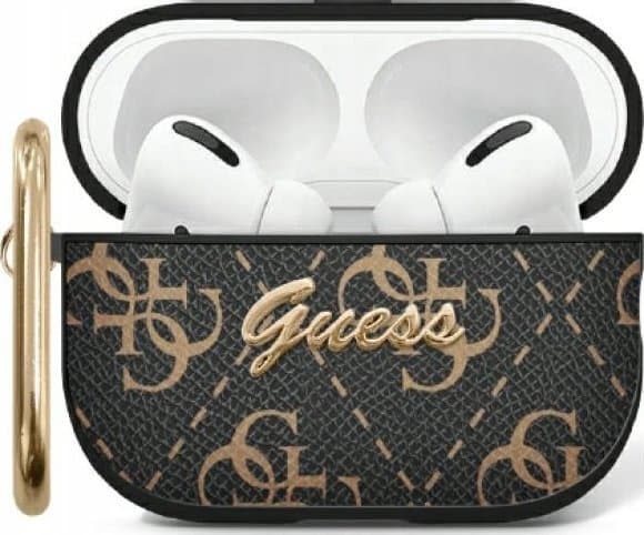 Dėklas Apple AirPods 1 / 2 Guess Cover kablys (GUA2PG4GPK) juodas