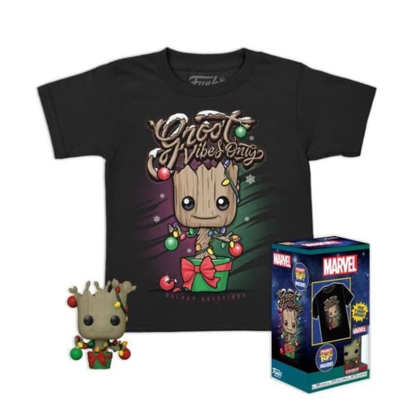 Pocket Pop! & T-shirt - Guardians of the Galaxy - Holiday Groot Storlek Xl