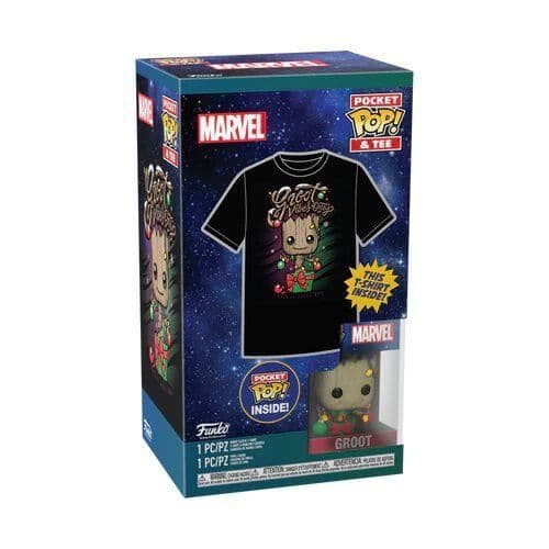 Pocket Pop! &amp; T-shirt - Guardians of the Galaxy - Holiday Groot Storlek Xl