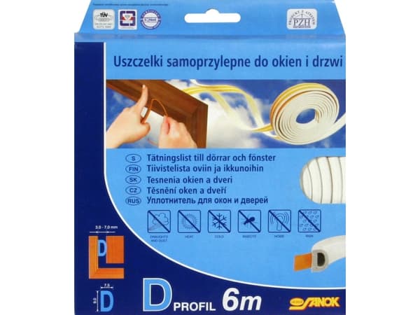 Stomil Sanok Kumitiiviste 6m D valkoinen 1kpl.