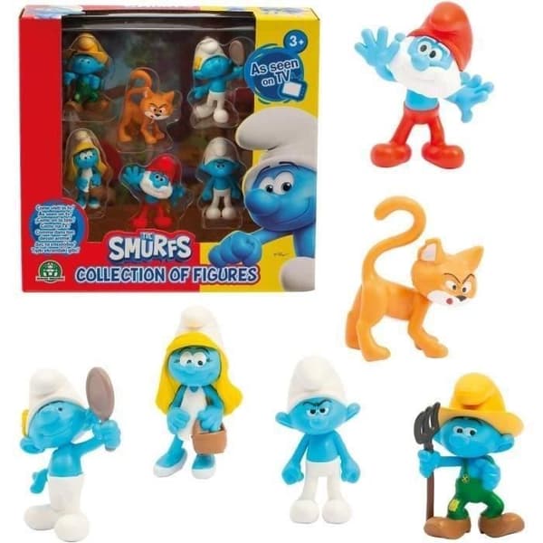 Figurer - GIOCHI PREZIOSI - Smurfarna - Box med 6 5 cm figurer inklusive 1 exklusiv Gargamel - från 3 år - PUF14