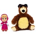Miniatyrbild 3 av 6: Docka och mjukislåda - MASHA AND BJÖRNEN - Masha 12 cm och Michka 20 cm - från 3 år - MHA21